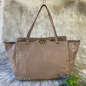 Valentino Garavani Rockstud Leather Tote Bag